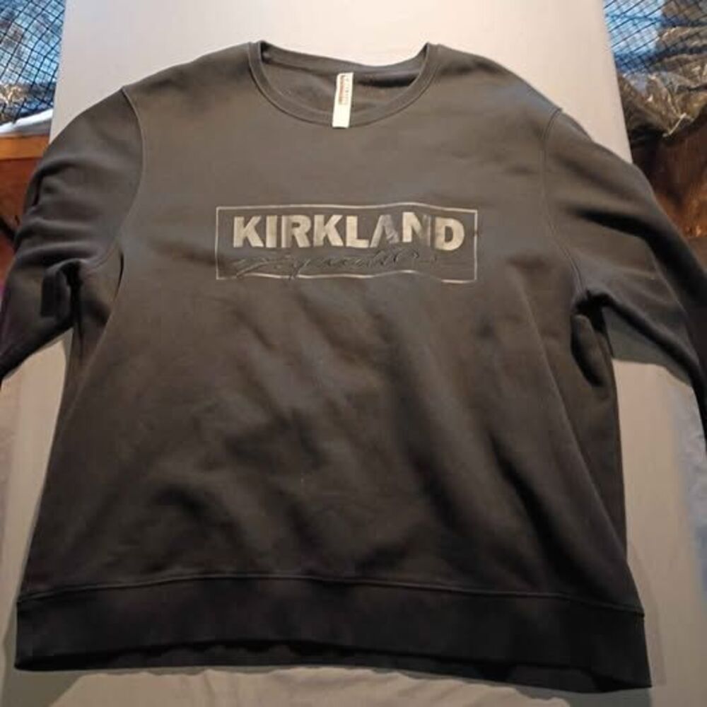 Kirkland Signature Black Crewneck Sweatshirt Men's XXL